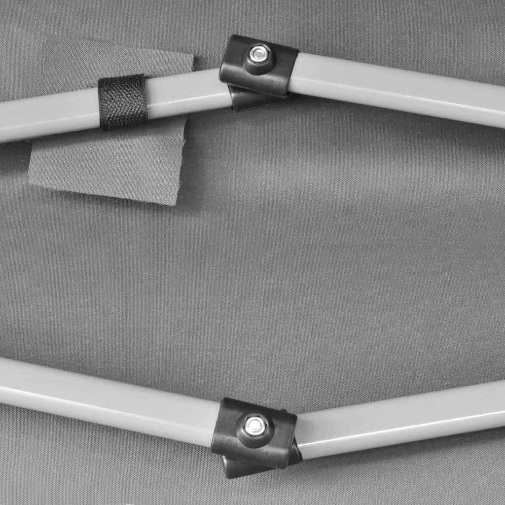 vidaXL Tenda festas pop-up dobrável hexagonal cinzento 3,6x3,1 m