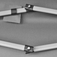 vidaXL Tenda festas pop-up dobrável hexagonal cinzento 3,6x3,1 m