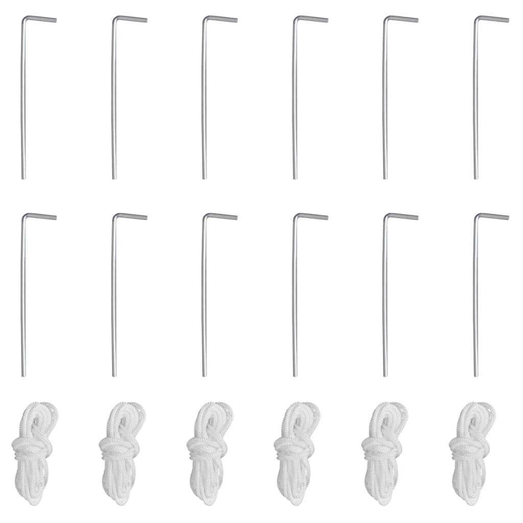 vidaXL Tenda com 6 painéis laterais 2x2 m azul