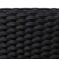 vidaXL Espreguiçadeira em vime PE preto