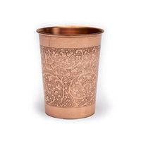 Copo de Cobre 250 ml - Desenho floral