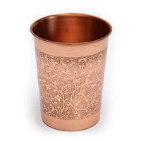 Copo de Cobre 250 ml - Desenho floral