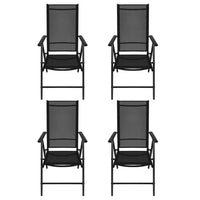 vidaXL 5 pcs conjunto de jantar para exterior alumínio e WPC preto