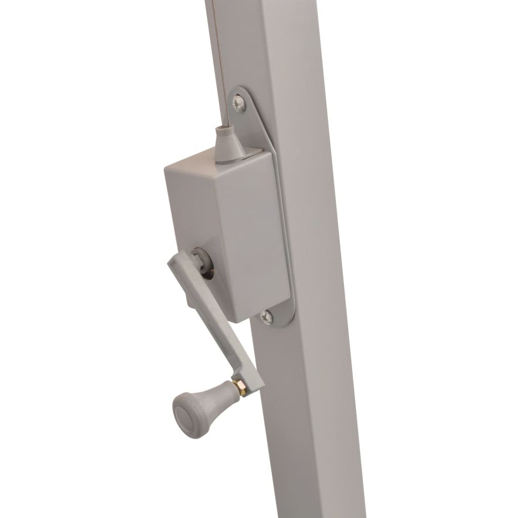 vidaXL Guarda-sol suspenso com poste de alumínio 300x300 cm verde