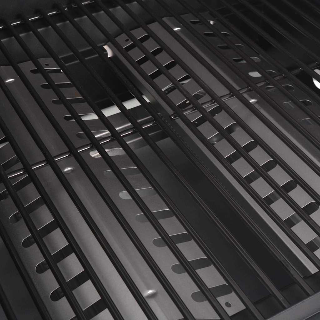 vidaXL Churrasco a Gás com roda Prateado Aço com Mangueira de Metal