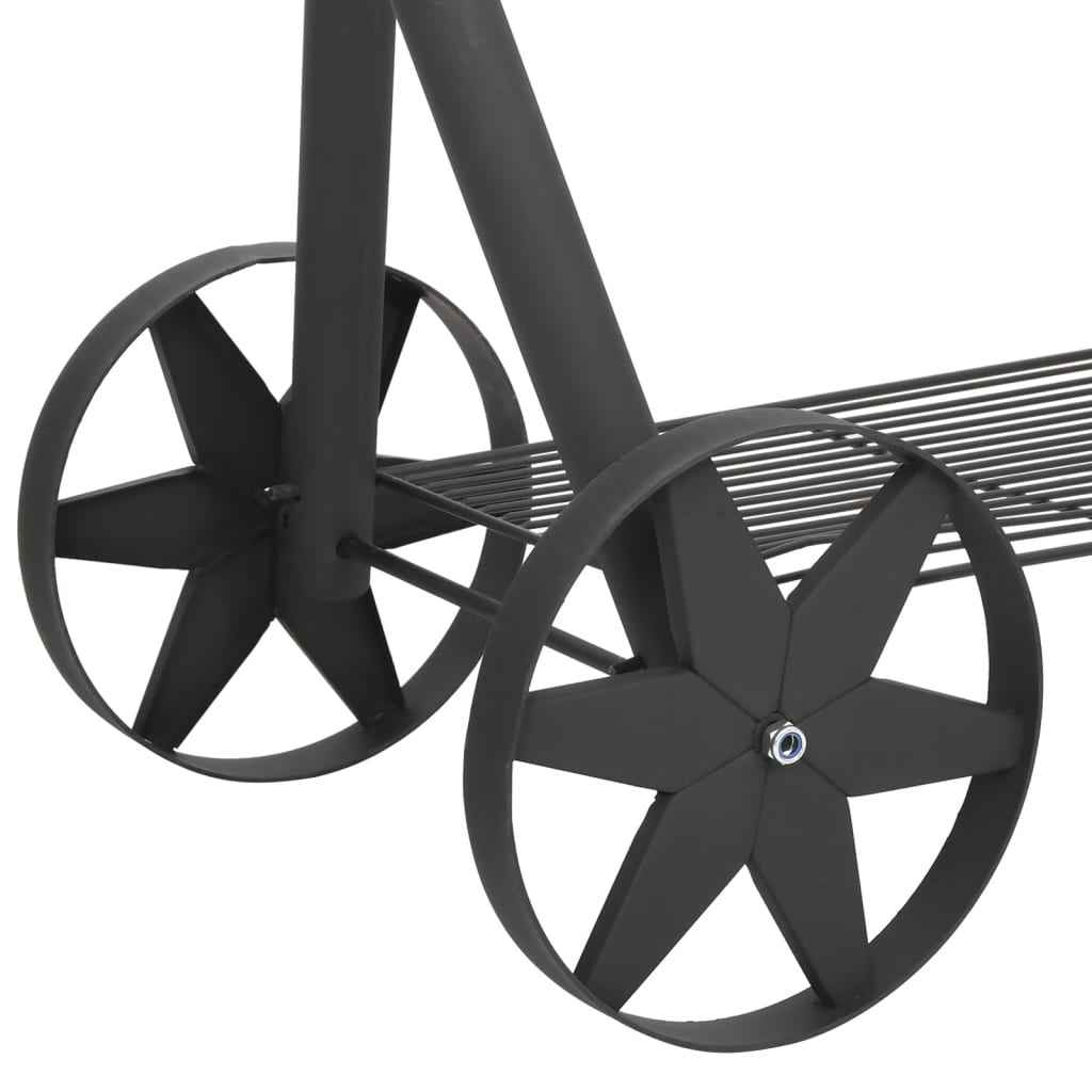 vidaXL Churrasqueira defumador carvão c/ prateleira inferior preta XXL