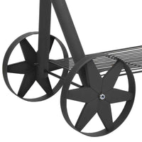 vidaXL Churrasqueira defumador carvão c/ prateleira inferior preta XXL