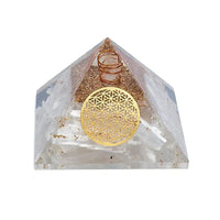 Pirâmide de Orgonite com Selenita