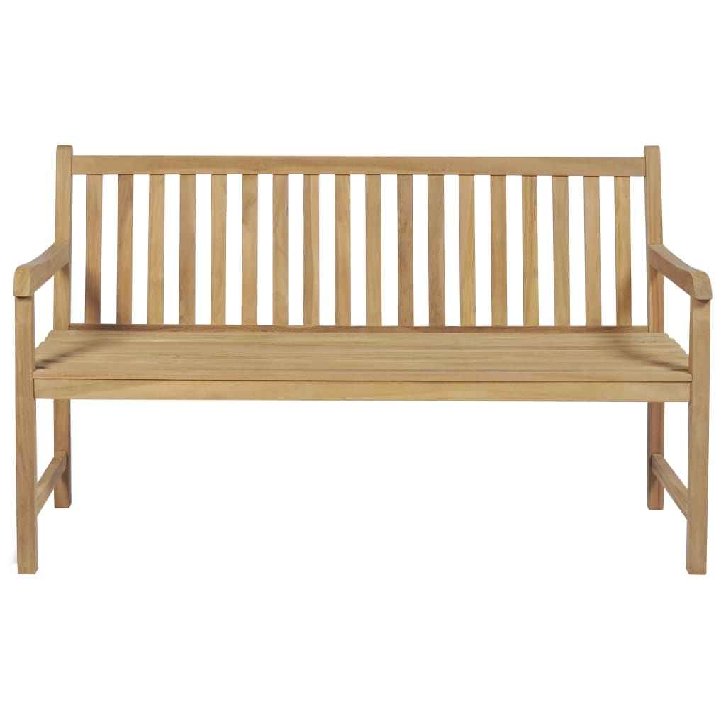 vidaXL Banco de jardim 150 cm teca