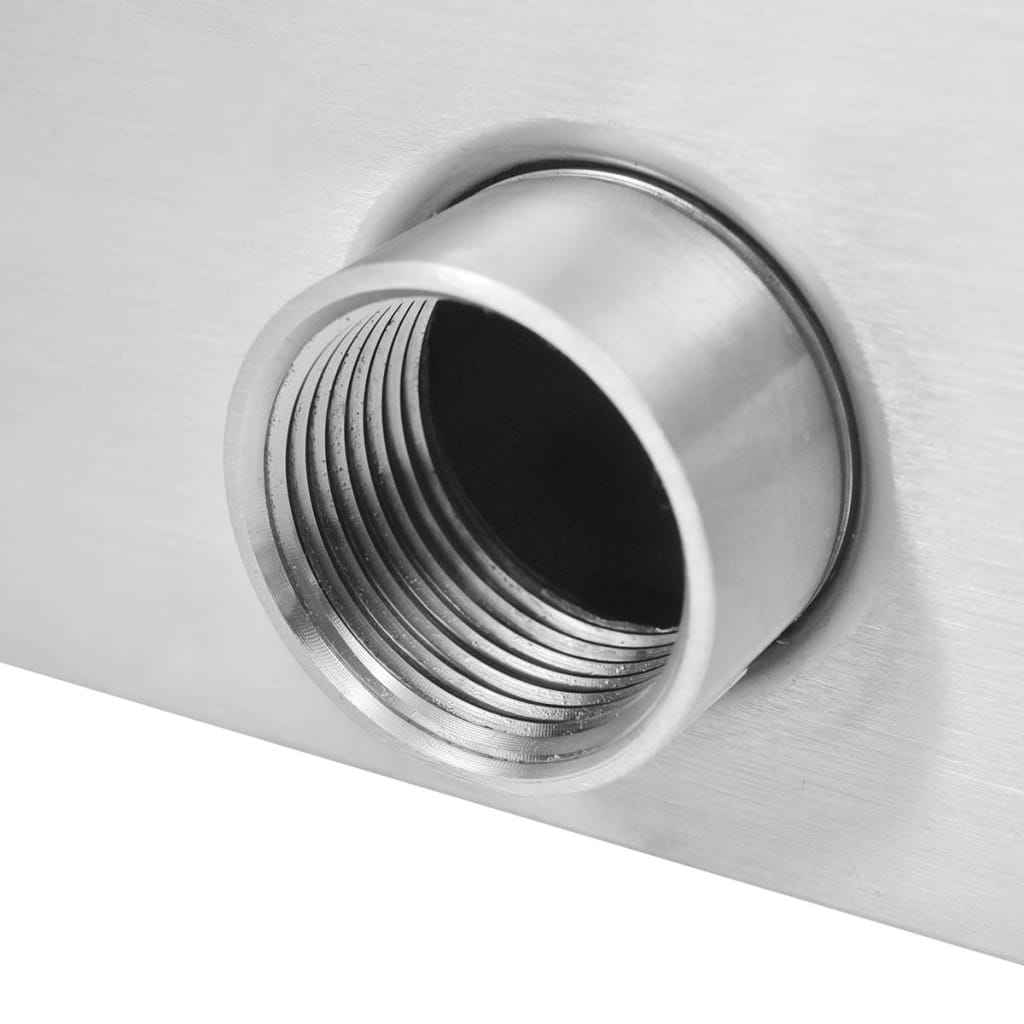 vidaXL Fonte para piscina aço inoxidável 50x30x53 cm prateado