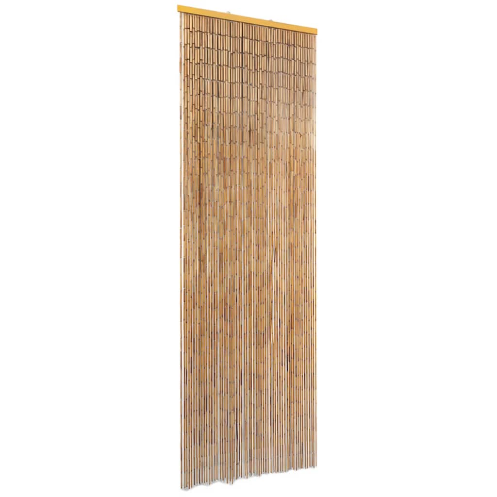 vidaXL Cortina de porta em bambu 90x200 cm