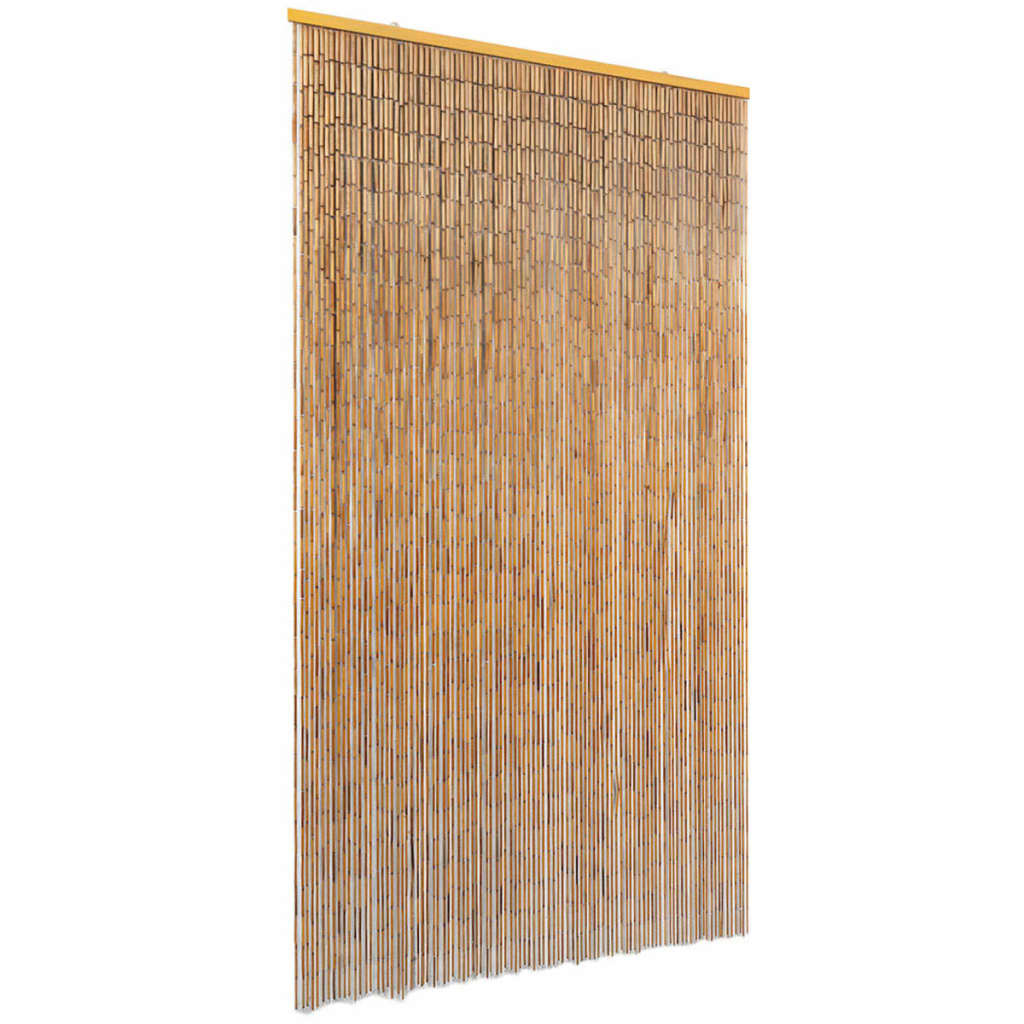 vidaXL Cortina de porta em bambu 90x200 cm