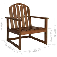 vidaXL 4 pcs conjunto lounge exterior madeira acácia maciça