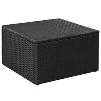 vidaXL 3 pcs conjunto lounge para jardim vime PE preto e branco