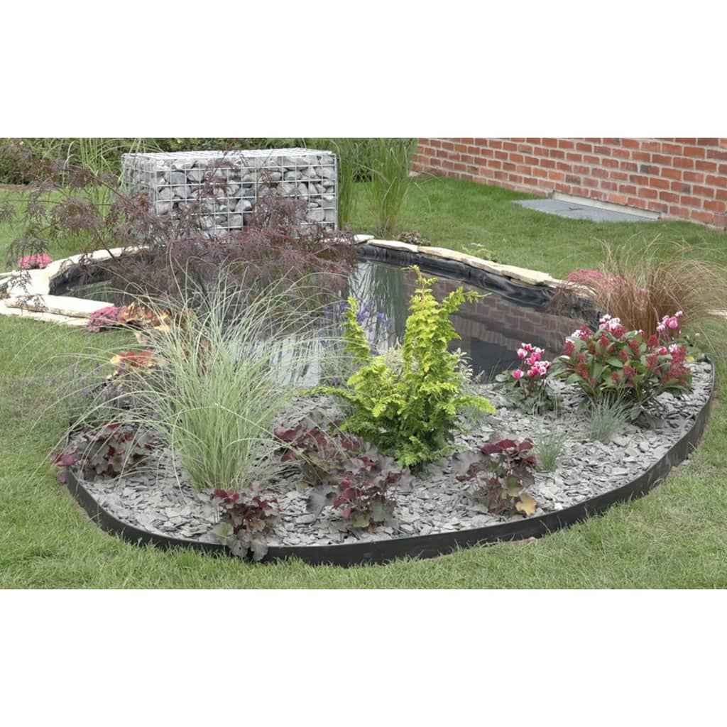 Ubbink Borda de jardim 19 cm x 15m 7mm preto