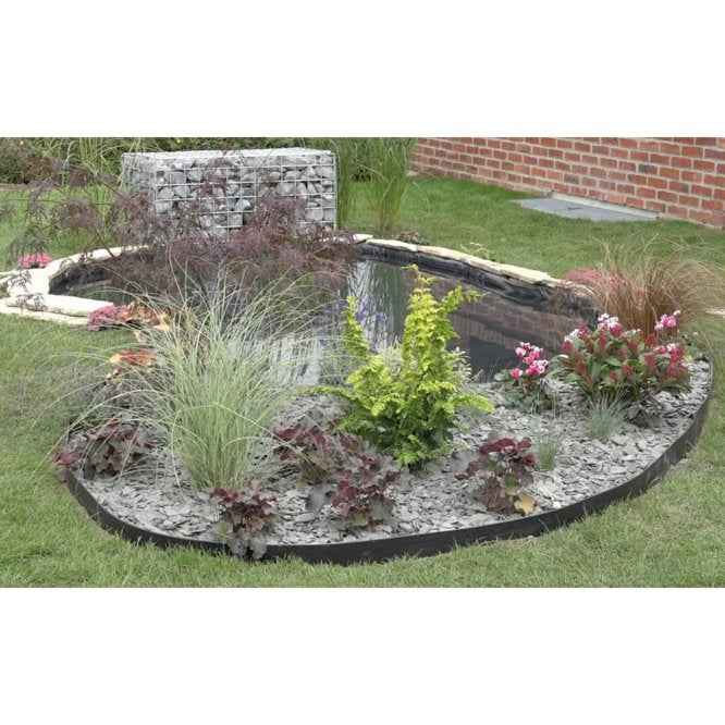 Ubbink Borda de jardim 19 cm x 15m 7mm preto