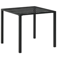 vidaXL Mesa de jardim 80x80x72 cm aço preto