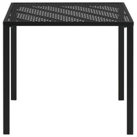 vidaXL Mesa de jardim 80x80x72 cm aço preto