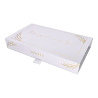 Conjunto de massajadores de Quartzo Branco com roller facial e Gua Sha