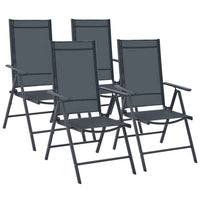 vidaXL 5 pcs conjunto de jantar jardim alumínio e textilene preto