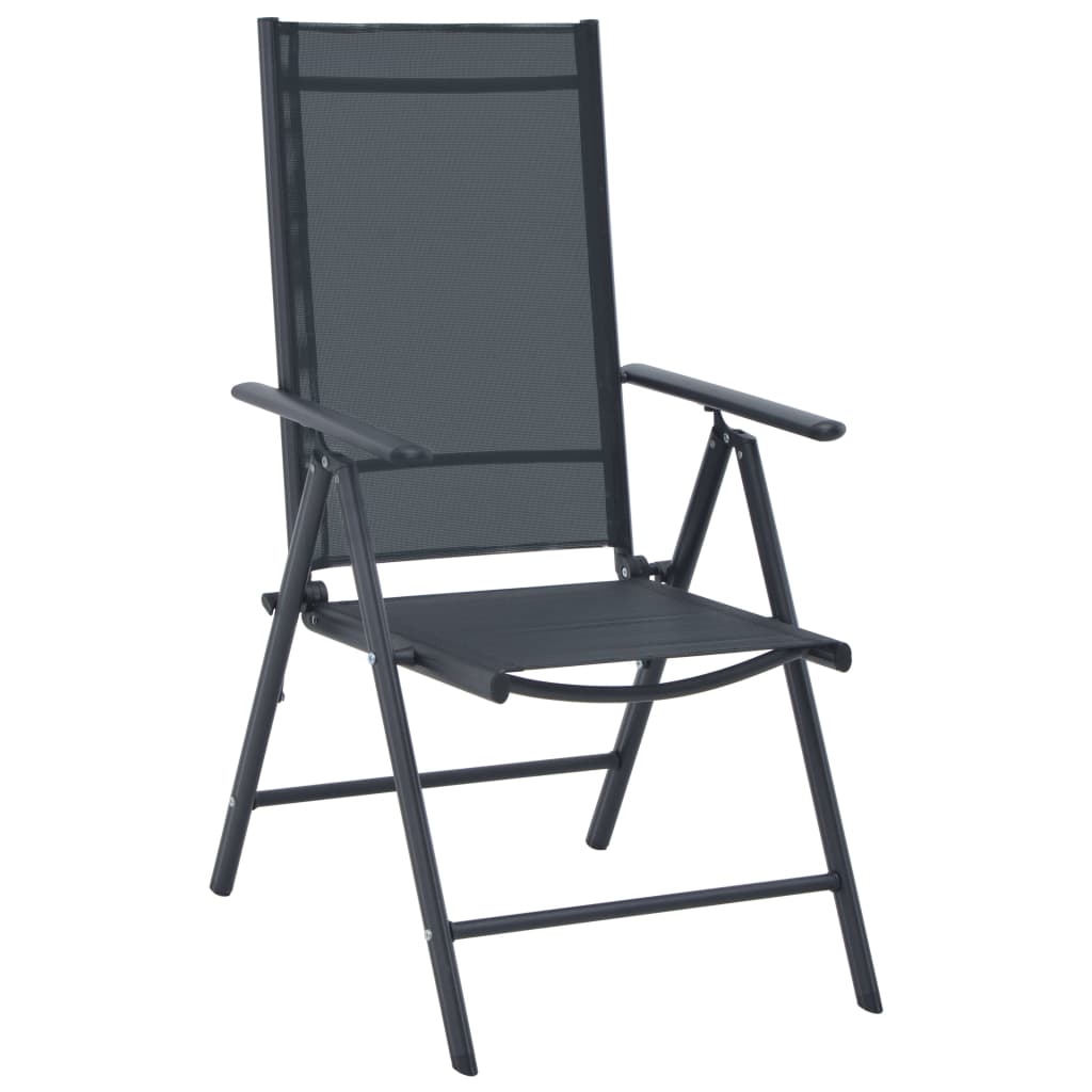 vidaXL 5 pcs conjunto de jantar jardim alumínio e textilene preto