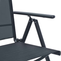 vidaXL 5 pcs conjunto de jantar jardim alumínio e textilene preto