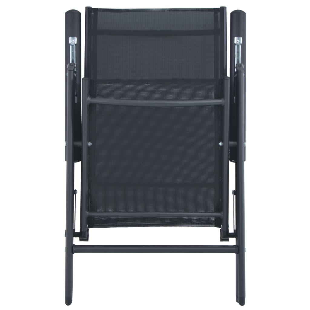 vidaXL 5 pcs conjunto de jantar jardim alumínio e textilene preto