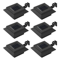 vidaXL Candeeiro de exterior solar LED 12 pcs preto quadrado 12 cm