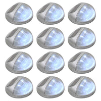 vidaXL Candeeiro de parede solar LED de exterior 24 pcs preto redondo