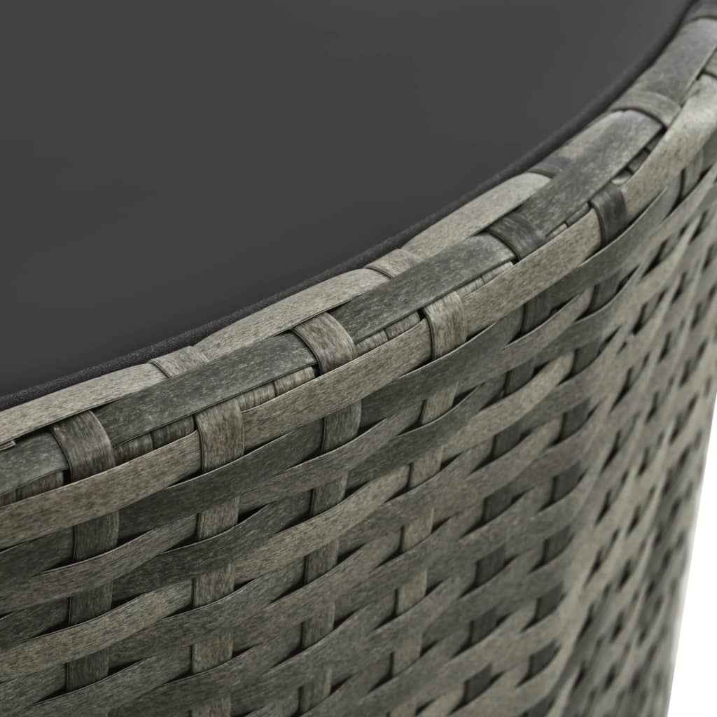 vidaXL 7 pcs conjunto lounge de jardim c/ almofadões vime PE cinzento