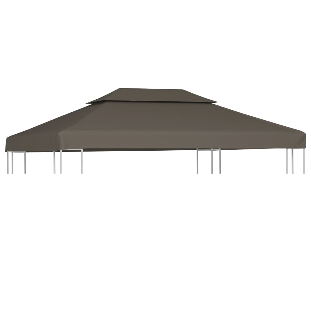 vidaXL Cobertura gazebo c/ 2 camadas 310 g/m² 4x3 m antracite