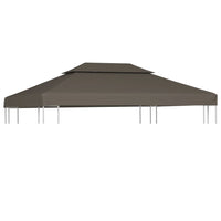vidaXL Cobertura gazebo c/ 2 camadas 310 g/m² 4x3 m antracite