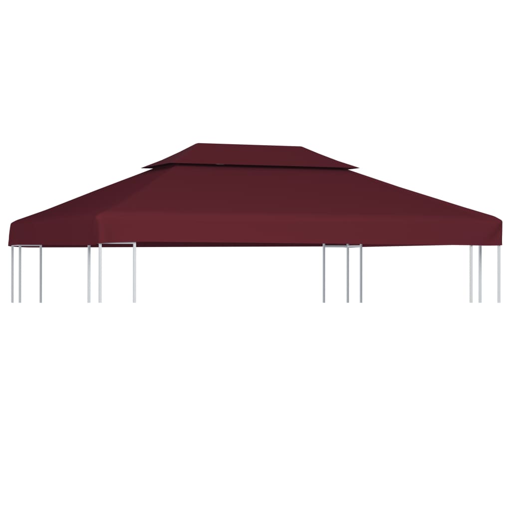 vidaXL Cobertura gazebo c/ 2 camadas 310 g/m² 4x3 m antracite