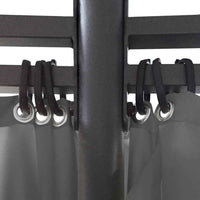 vidaXL Gazebo com cortinas redondo 3,5x2,7 m antracite