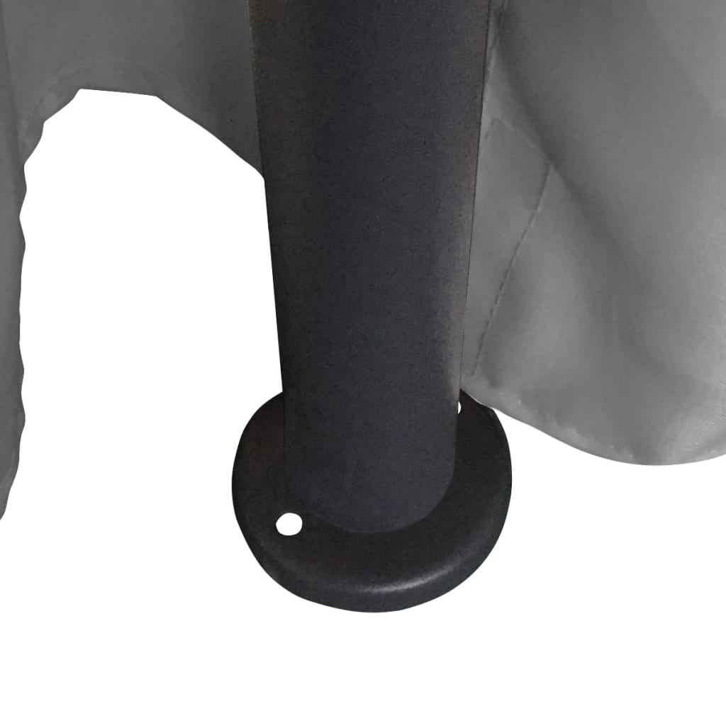 vidaXL Gazebo com cortinas redondo 3,5x2,7 m antracite