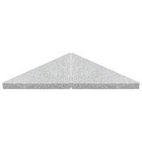 vidaXL Base em granito para guarda-sol 15 kg triangular cinzento
