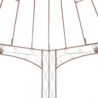 vidaXL Pavilhão de jardim antigo castanho 4 m ferro