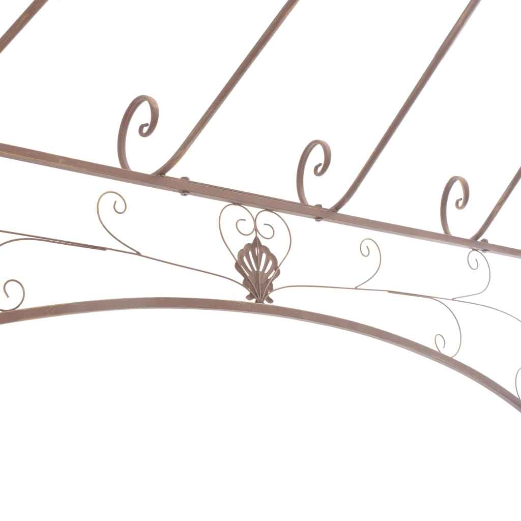 vidaXL Pavilhão de jardim antigo castanho 4 m ferro