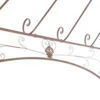 vidaXL Pavilhão de jardim antigo castanho 4 m ferro