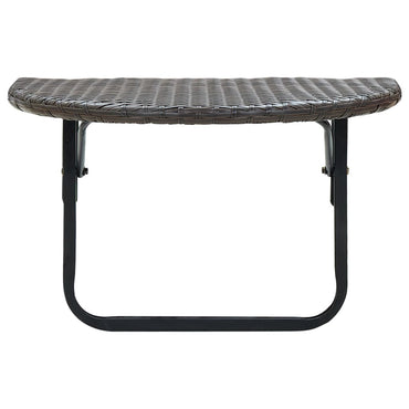 vidaXL Mesa para varanda 60x60x40 cm vime PE castanho