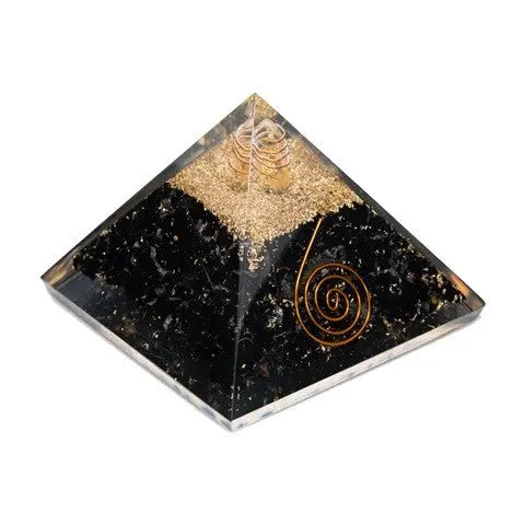 Pirâmide de Orgonite com Turmalina Negra