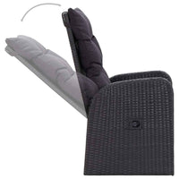 vidaXL 11 pcs conjunto jantar p/ exterior vime e madeira acácia preto