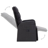 vidaXL 11 pcs conjunto jantar p/ exterior vime e madeira acácia preto