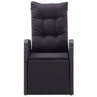 vidaXL 11 pcs conjunto jantar p/ exterior vime e madeira acácia preto