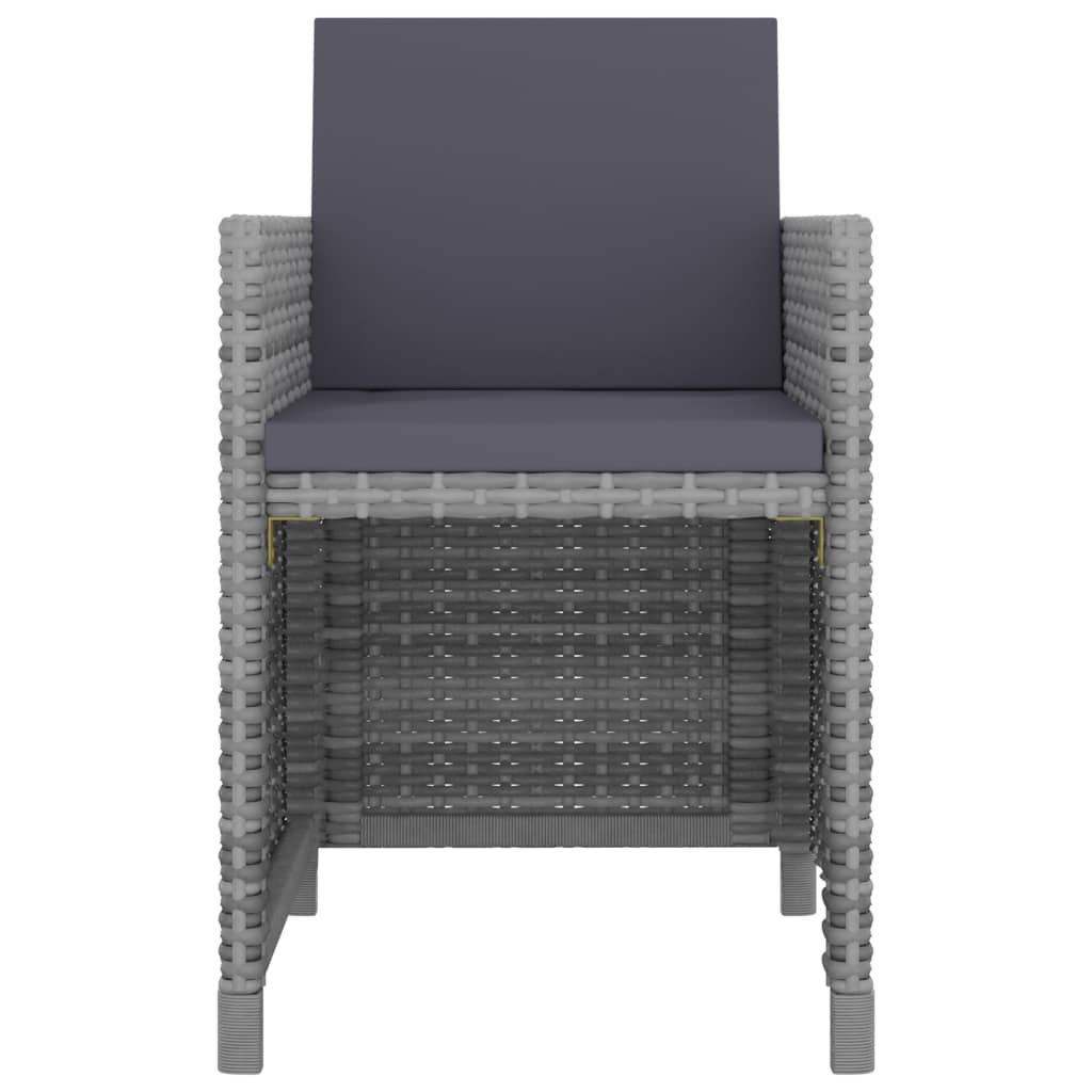 vidaXL 9 pcs conjunto jantar exterior com almofadões vime PE bege