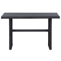 vidaXL 3 pcs conjunto lounge de jardim c/ almofadões vime PE preto