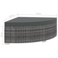 vidaXL 6 pcs conjunto lounge de jardim c/ almofadões vime PE cinzento