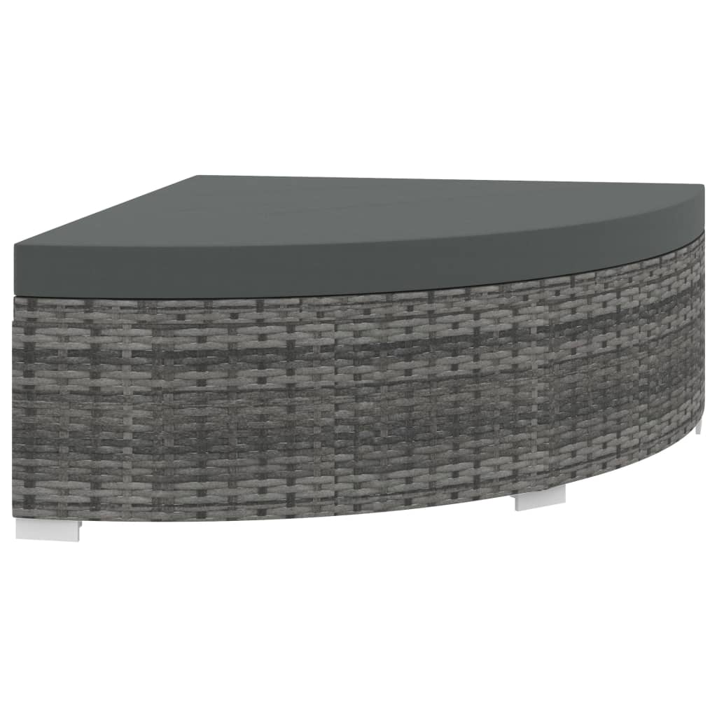 vidaXL 6 pcs conjunto lounge de jardim c/ almofadões vime PE cinzento