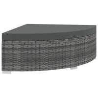 vidaXL 6 pcs conjunto lounge de jardim c/ almofadões vime PE cinzento