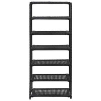 vidaXL Sapateira 50x30x120 cm vime PE preto